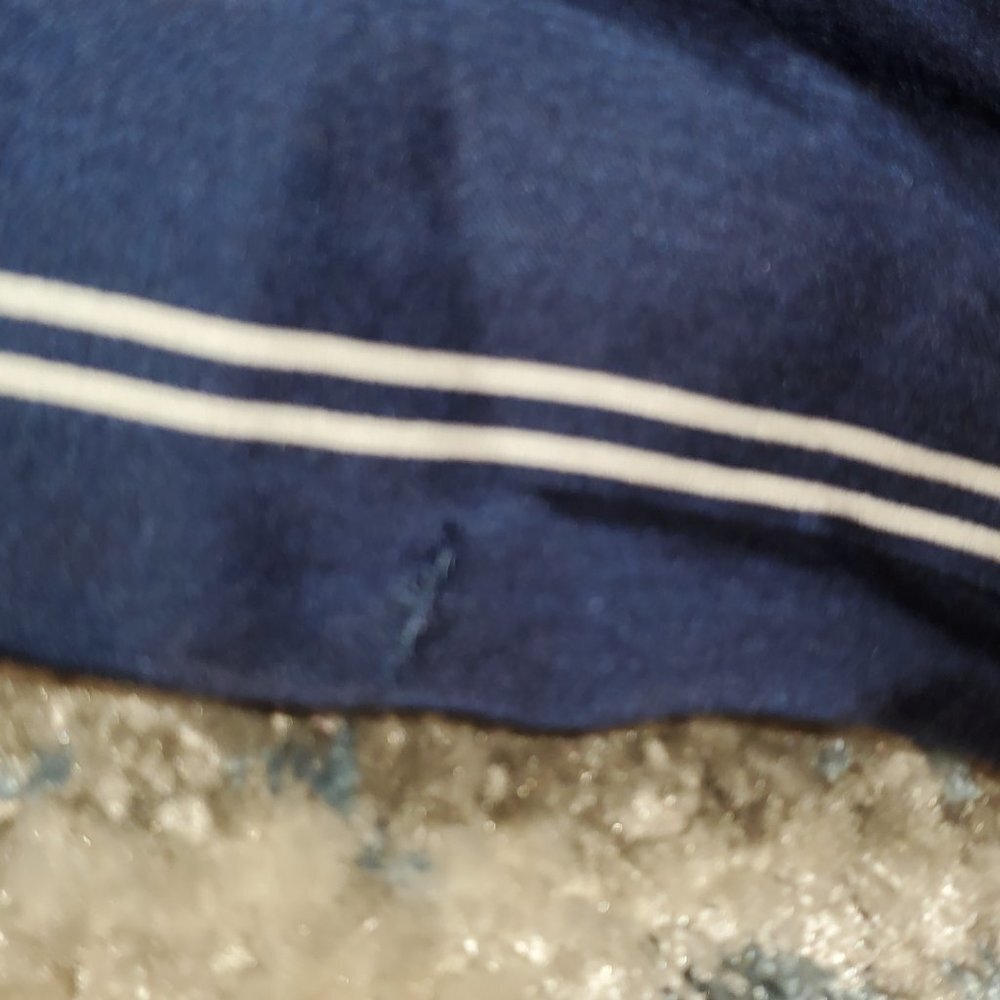 FOREVER 21 Satin blue-and-white striped jumpsuit || sz Sm GUC - Picture 8 of 13